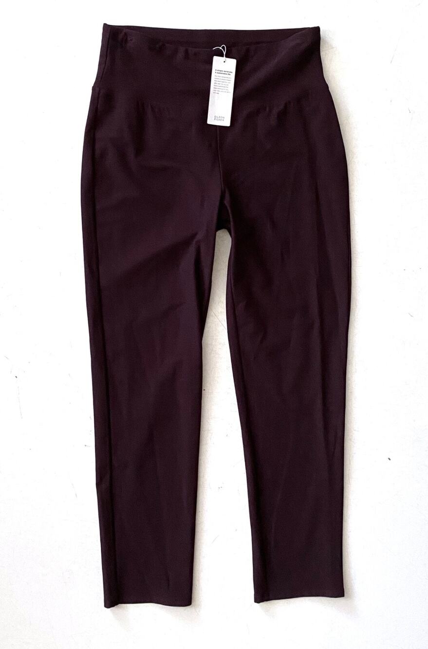 Eileen Fisher Nwt High Waist Washable Stretch Crepe Slim Ankle Pants Casis 3X